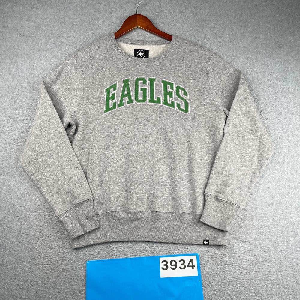 Philadelphia Eagles 47 Brand Sweatshirt Graphic Print Gray Heather Mens Medium